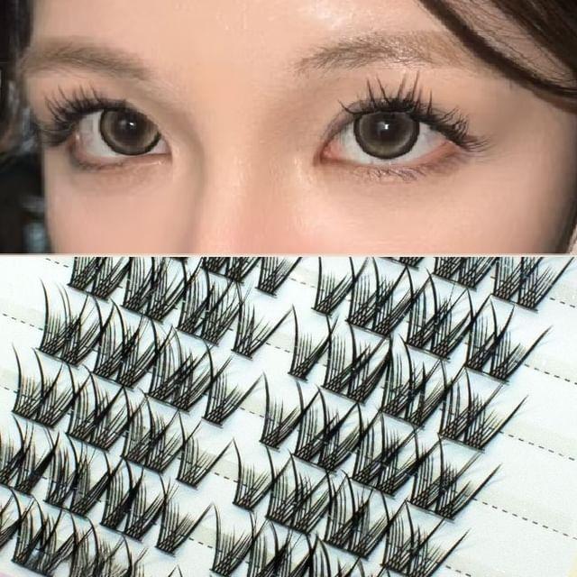 LuxeFlutter - Объемные пучки для кукольного взгляда Накладные ресницы Black - One Size