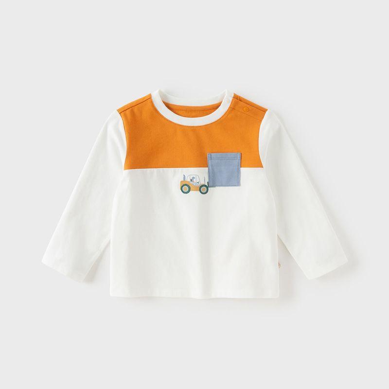 

David Bella Boys Long-Sleeved T-Shirt 2026 New Spring Clothing Kidsren s Class a Pure Cotton Bottoming Shirt Baby Fashionable Top