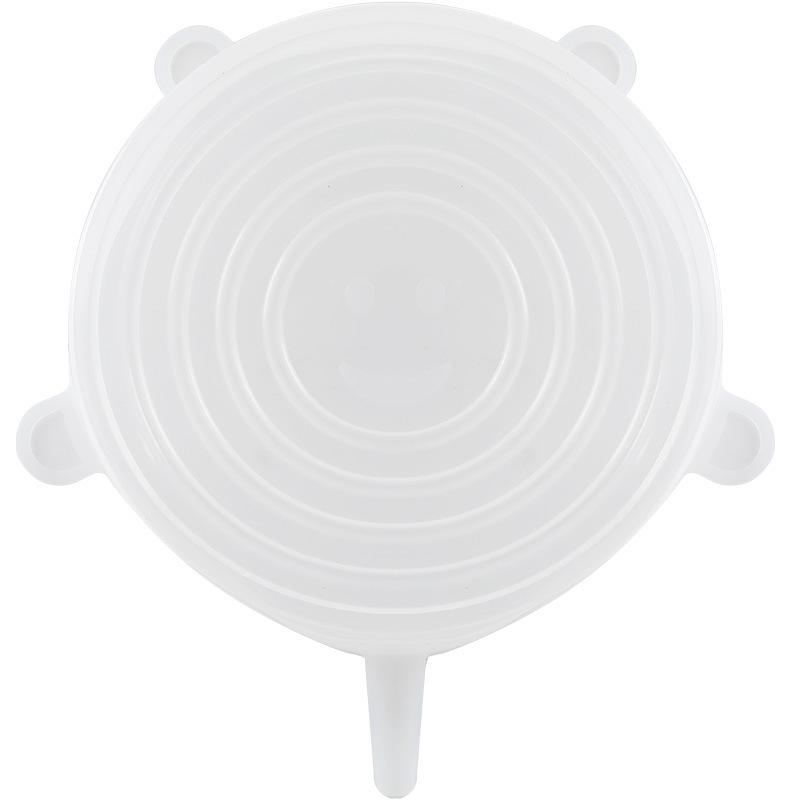 Huse elastice din silicon pentru boluri, format din 6 piese: Set de folii multifuncționale pentru păstrarea prospețimii