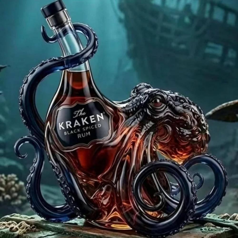 Glasflasche Meeresungeheuer Oktopus Rum Weinflasche Dekoration Bar Weinliebhaber Kunstsammlung Dekoration Karaffe Wein