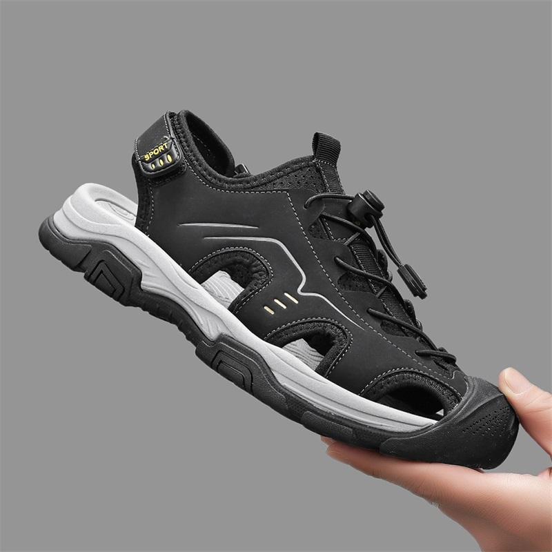 Retro Style Comfortable Mens Sandals Summer Walking Shoes Hot Sale Male Wading Aqua Shoes Outdoor Beach Flats Roma Mesh Sneakers