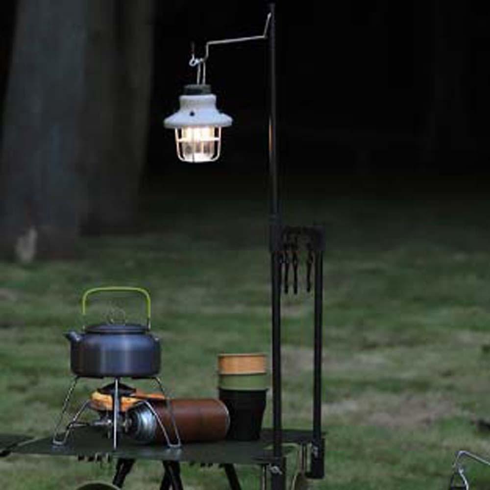 Polyester Camping Lamp Rod Adjustable Portable Lantern Holder Lightweight Folding Lamp Stand  Yard