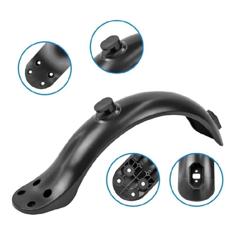 High Strength Plastic Rear Fenders Rear Mudguard with 4 Mounting Holes for Electric Scooters Fits 8.5 Inch Models