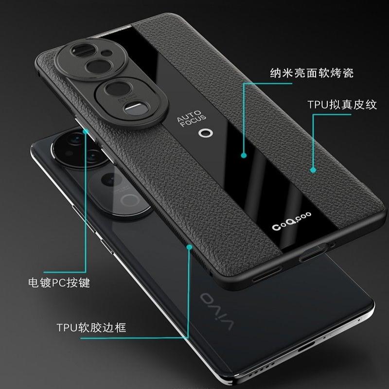 Case For VIVO V40 5G Case Luxury Leather Soft Back Cover For Vivo V40 Pro Camera Protection Silicone Shell Shockproof Bumper