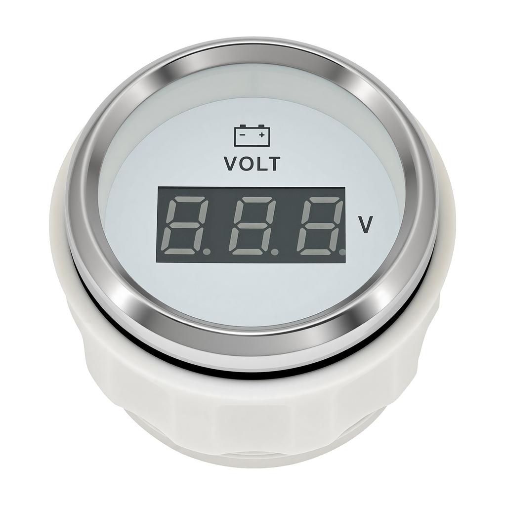 52MM Voltmeter 8-32 Volts Voltage Gauges Digital Volt Meter for 12V24V Universal Boat Marine Red LED Car Electronic Accessories