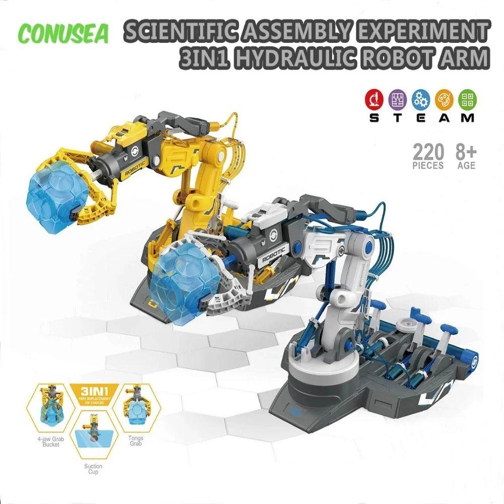 Hydraulic System Science Experiment Set 3IN1 Model Kit STEM Assembly Toys Children Education
