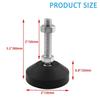 4Pcs Adjustable Levelling Feet Furniture Pads Diameter 50mm Nylon Base Universal Joint Threaded M12x50mm for Table Chair Stand