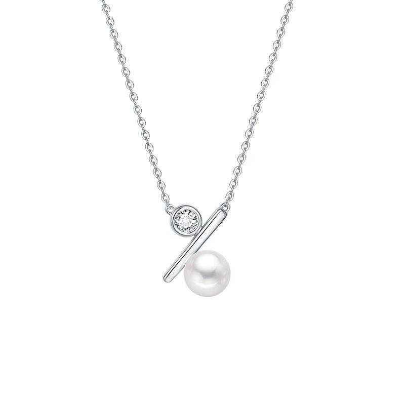 Freshwater Pearl Necklace for Women - S925 Sterling Silver, Niche Design, Clavicle Chain