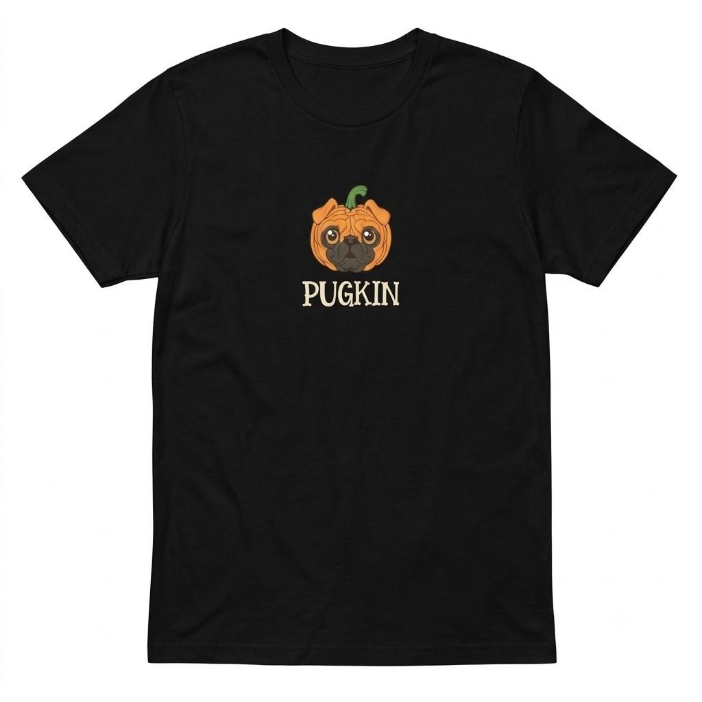 Halloween Pug Pumpkin Cuteee Graphic Black T Shirt Gift For Friends
