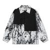 New Chinese Style Loose Tie-Dye Long Sleeve Shirt Men's Fashion Design Summer BF Trendy Patchwork Fake Two-Piece Button Shirt