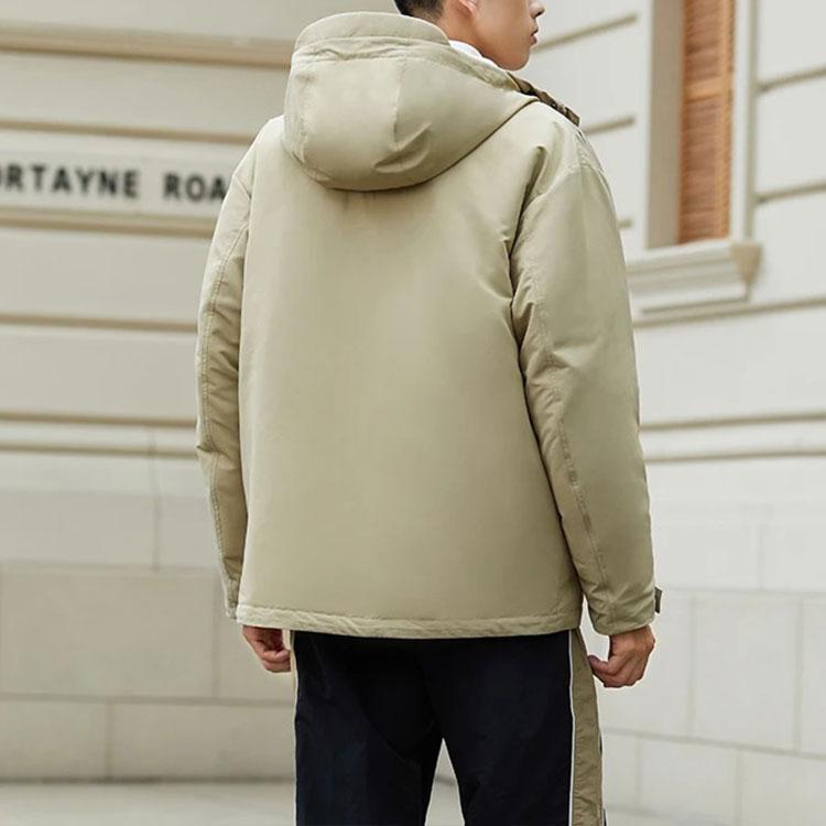 Li Ning Training Series Logo Knitted Loose Warm Down Jacket Men Jacket Green AYMR379-3