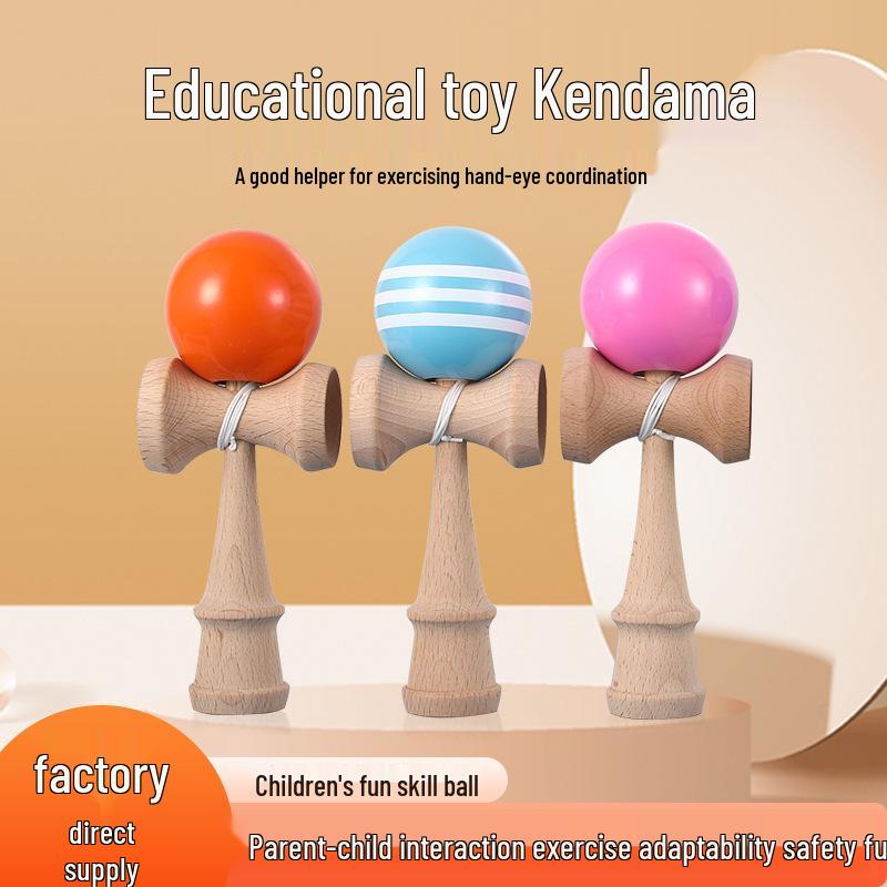 Skill Ball Wooden Kendama - Children's Educational Toy for Fitness and Leisure