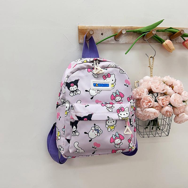 Adorable Cartoon Backpack Cute Girls Trendy Preschool Bag Durable Nylon Pink