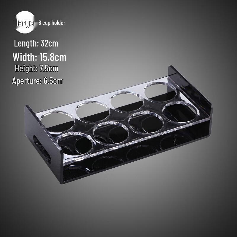 Goldener 8-Fächer-Oktogonaler Glashalter