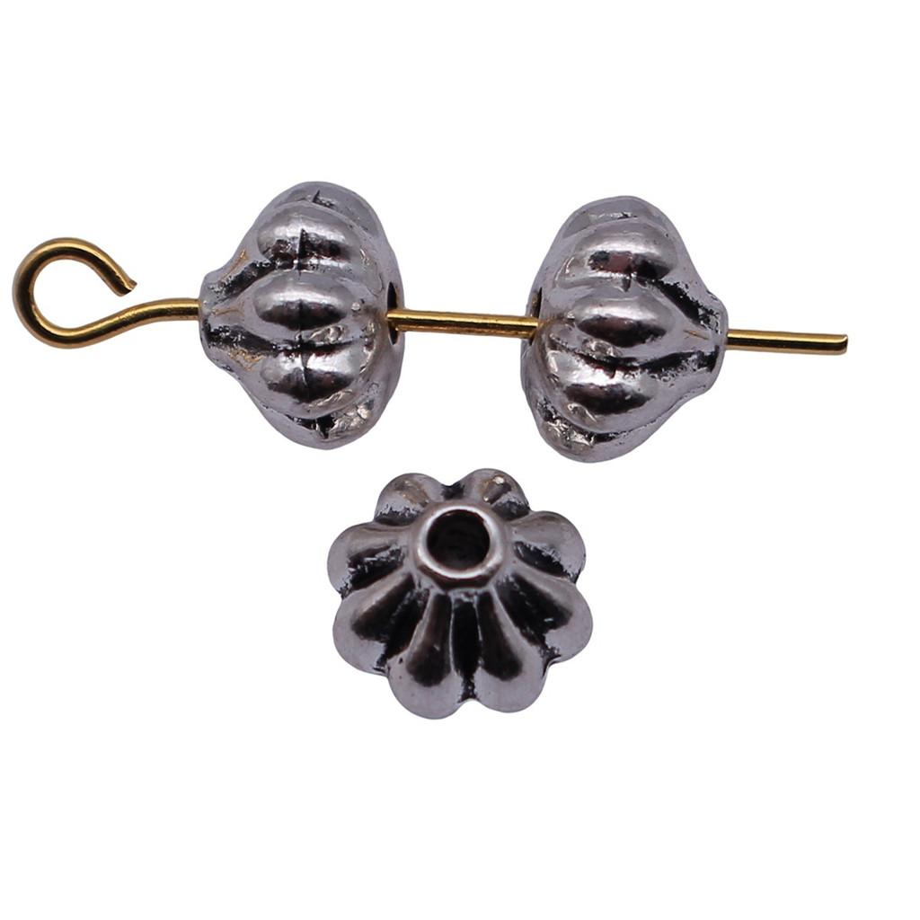 Multi Color Flower Edge Spacer Beads Metal Charms For Jewelry Making Accessories