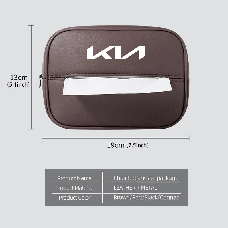 Car Back Seat Tissue Box Auto Seat Back Tissue Storage Bag For KIA Spectra Sedona Cadenza Proceed Sephia Stonic Carens