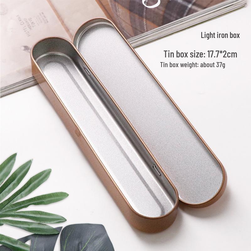 Tinplate Eyebrow Pencil Case with Sponge Base – Durable, Gift-Ready & Drop-Resistant for Students.