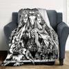 Satan Print Flannel Blanket High Quality Warm Comfortable Cover for All Seasons Perfect for Gifts Home Decor