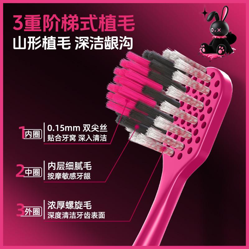 Volcanic Wire Soft Bristle Mountain Type Toothbrush High-end, Oral Cleaning, Suitable for Travel, School and Home Cleaning