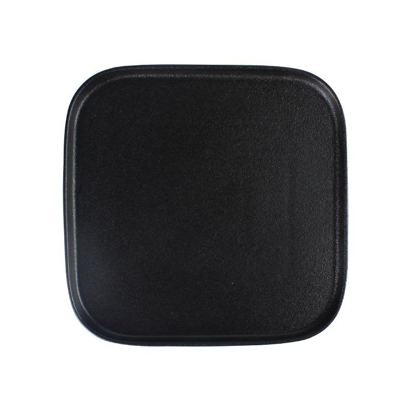 Japanese Frosted Square Plate, Black Crystal Ceramic Rectangular Plate, Creative Western Restaurant Sushi Plate, Home Dish Plate, Steak Plate