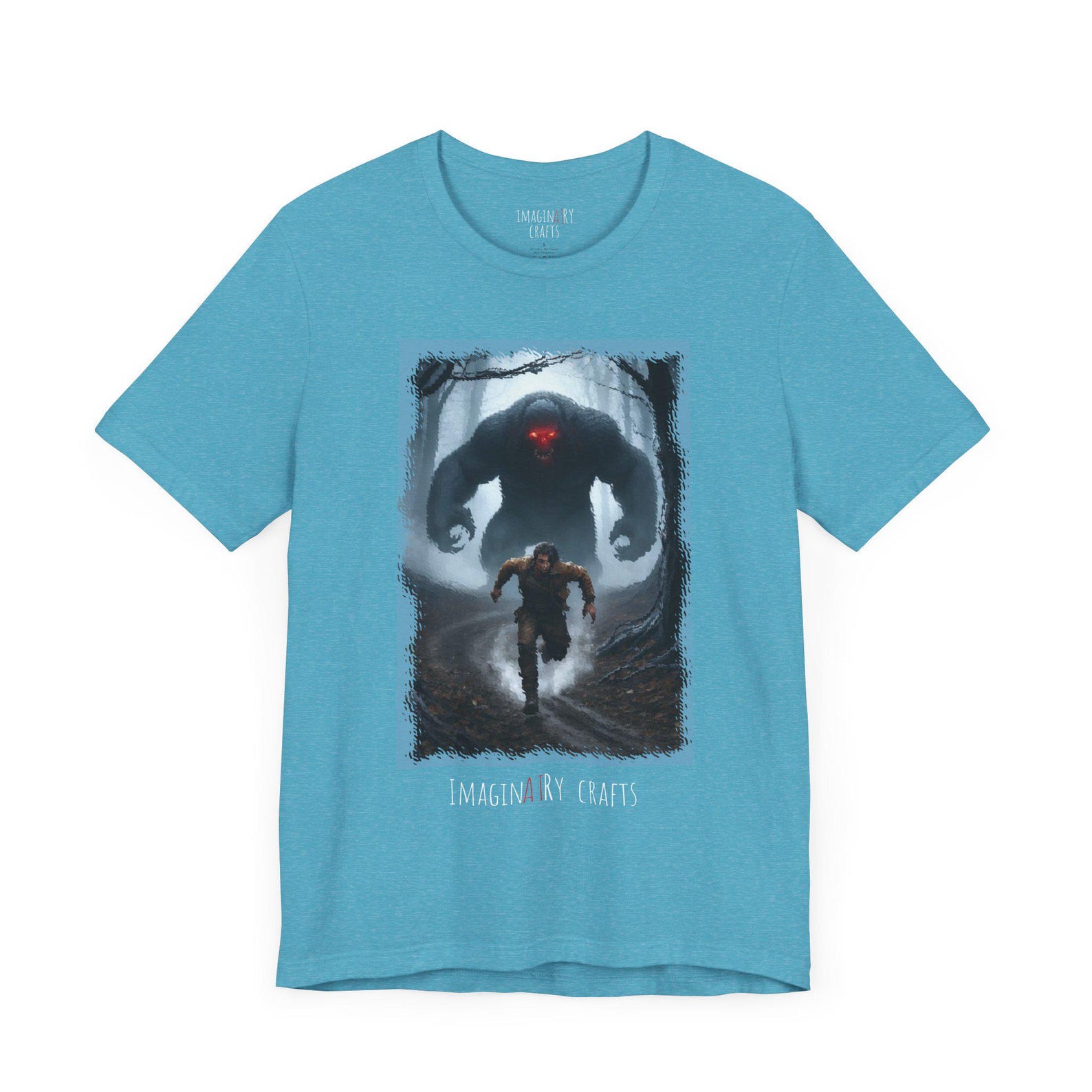 AI Horror Beast Chase Unisex T-Shirt S