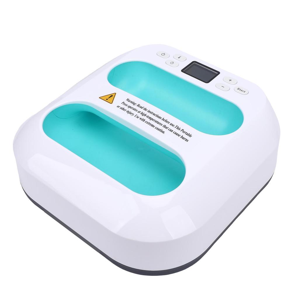 Handheld Heat Press Small Heat Transfer Machine for T Shirts Handbags Pillows Adjustable Time and Temperature EU Plug
