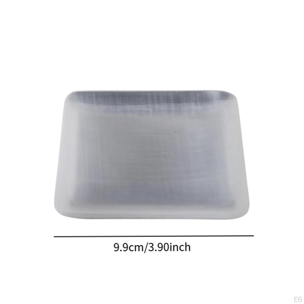 Decorative Selenite Bowl, Handmade Ornament, DIY Jewelry Stone Holder for Centerpiece, Living