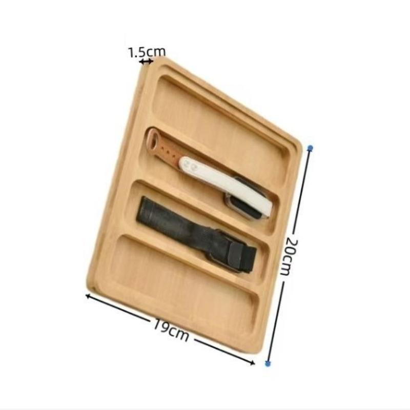 

Bamboo Watch Strap Storage Box Smart Watch Strap Display Tray Portable Wrist Watches Band Organizer Box with Dust Cover