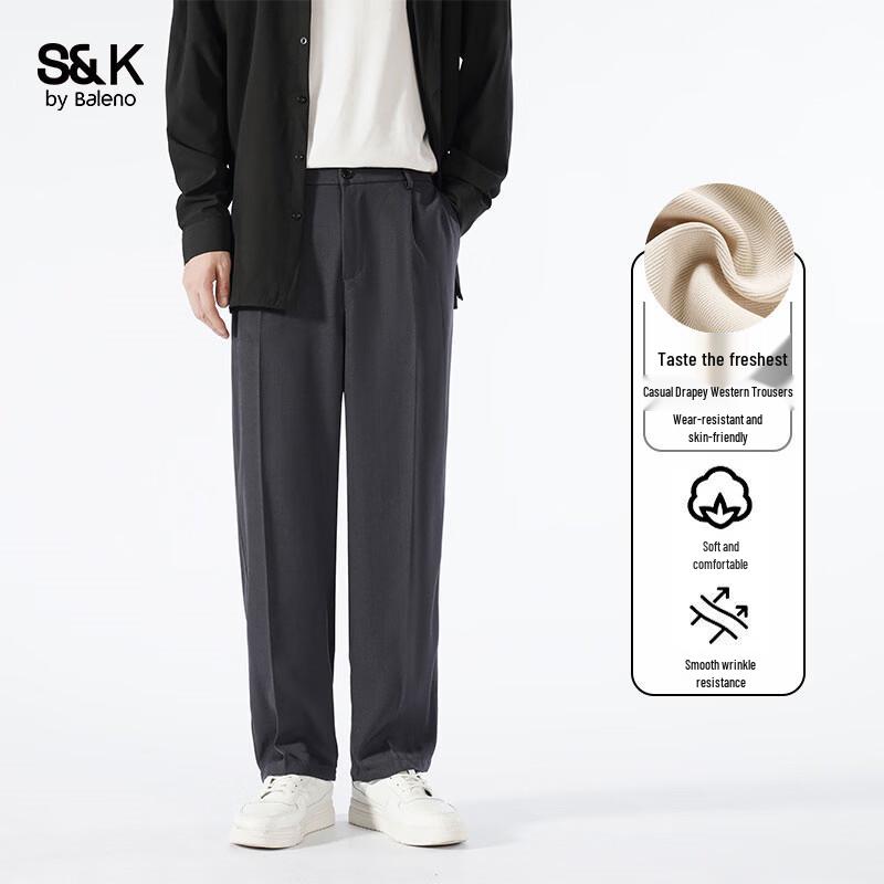 

Baleno S&K Men s Loose Straight-Leg Casual Pants XL