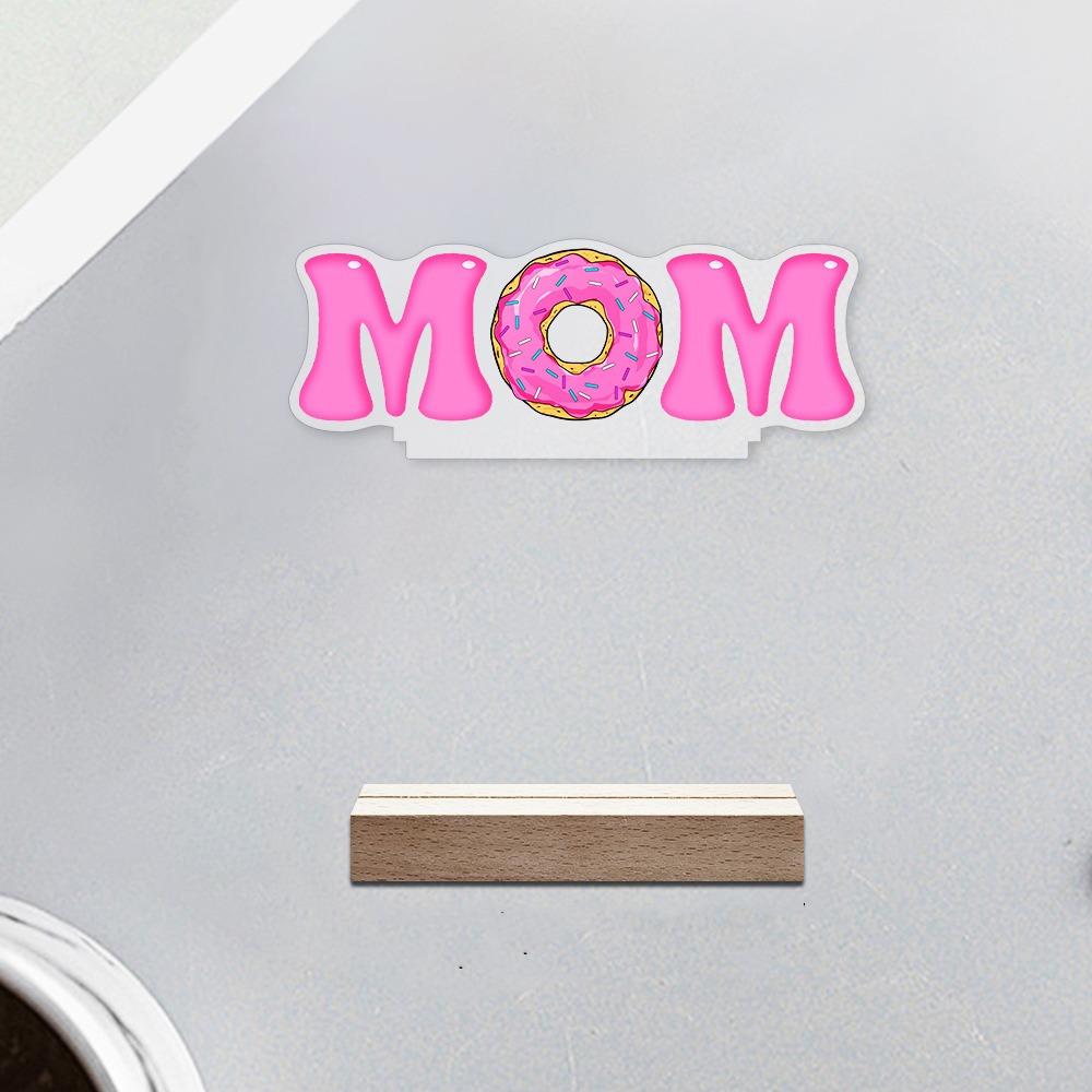 Акриловая настольная вывеска MOM 2D Flat Love Flowers Ornament Знак ко Дню матери Украшения для спальни