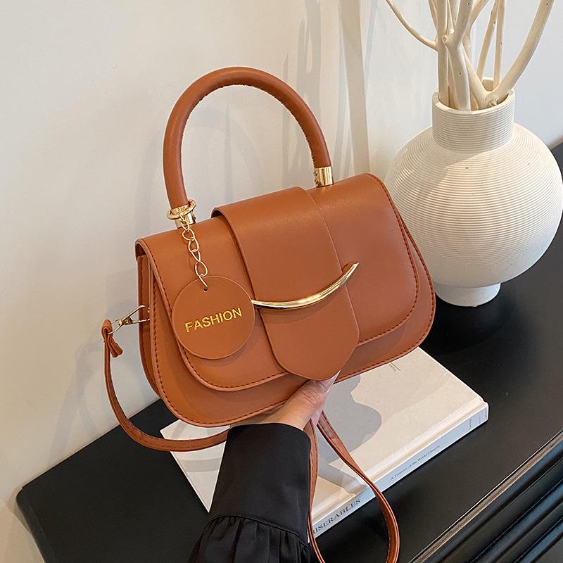 Women’s Summer Large-Capacity Minimalist Retro Solid Color Casual Crossbody Shoulder Armpit Bag