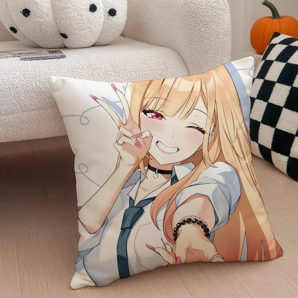 KKitagawa Marin Cushion Cover Throw Pillow Cover Hidden Button Durable Polyester Chair Cushion