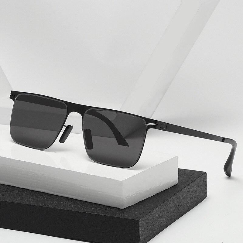 Ultralight Sunglasses Vintage Unisex Blocking Eyeglasses Mens Driving Outdoor Stainless Steel Metal Pilot Sunglasses