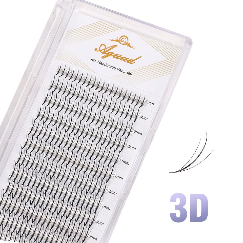 AGUUD 3D/5D/7D/9D Wispy Premade Fans Lash Extension Pointy Base Promade Spike Fans Cluster Eyelash Russian Volume Lash Extension