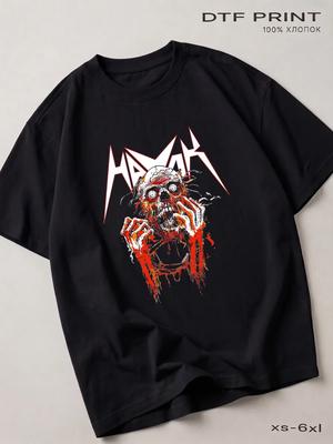 Czarny T-shirt Havok, Metal Back in