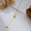 Stainless Steel Exquisite Love Heart Necklace For Women Romantic Double Color Enamel Heart Choker Party Valentine Jewelry Gift