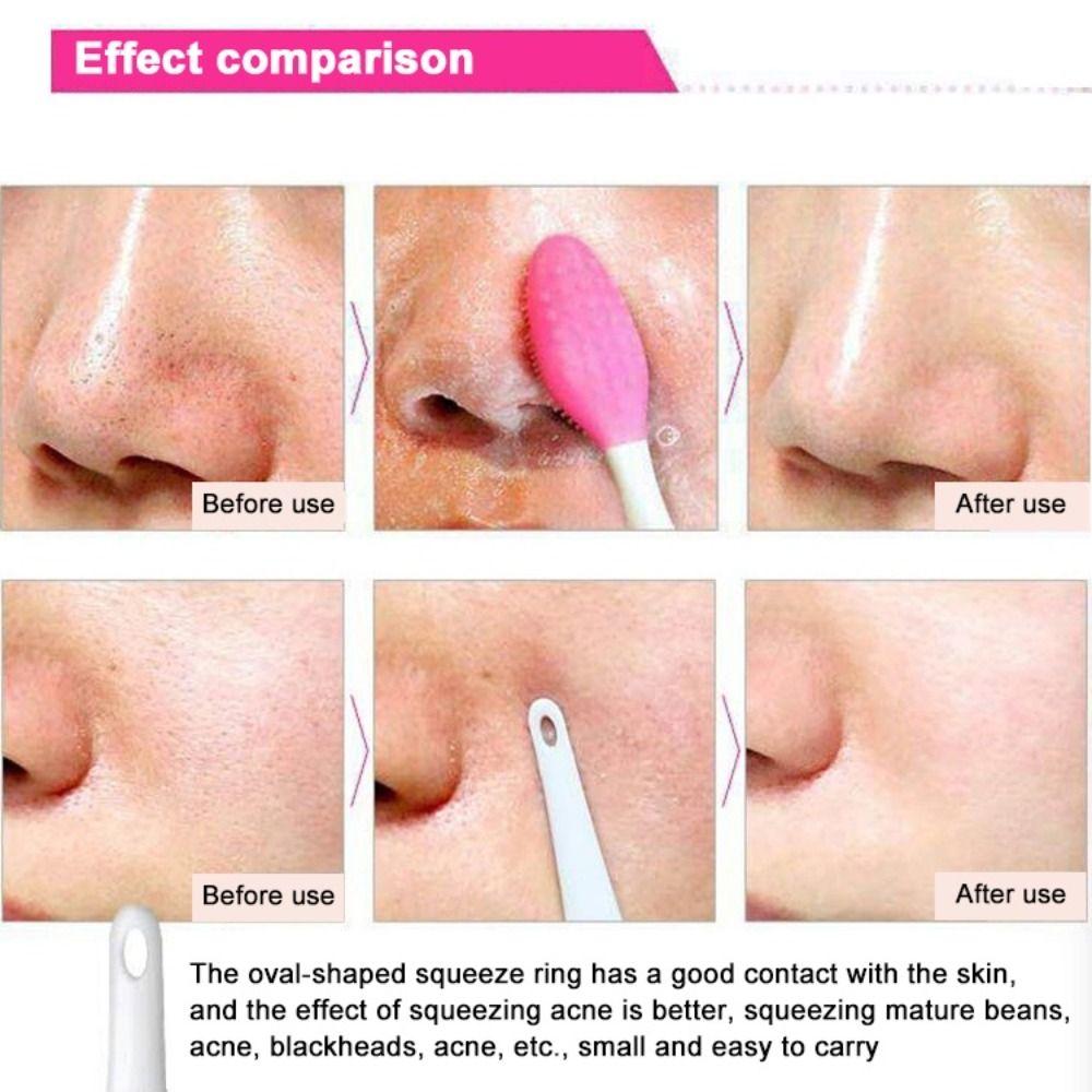 Manual Beauty Nose Brush Soft Fur Facial Brush Portable Blackhead Removal Brush