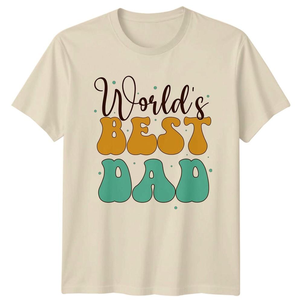 Worlds Best Dad Unisexs TShirt Retro Fatherhood Fathers Day Gift For Him