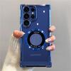 For Magsafe Plating Magnetic Phone Case For Samsung Galaxy S25 S24 S23 S22 Ultra S21 Plus S20 FE Wireless Charge Clear Cover
