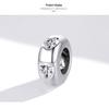 Pure Heart Sterling Silver Zircon Bracelet with Heart-Shaped Spacer Beads