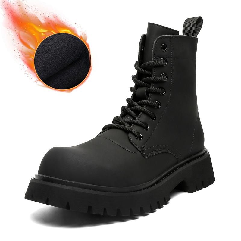 

Ботинки Martin мужские осенние британские ретро-ботинки с большим голенищем из кожи купить и оплатить высокие десантные ботинки 26223-J 42