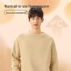 Men's Winter Warm Fleece-Lined Round Neck Knit Sweater