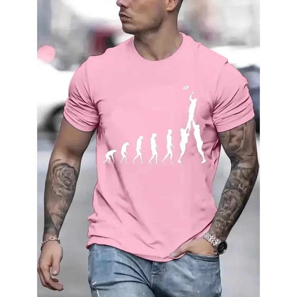 Rugby Evolution Novelty Funny T-Shirt Male Black Top Tee Hipster Oversized T Shirt Men Sweatshirt Tees  Fashion Harajuku T-shirt