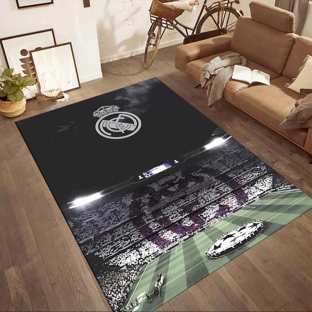 Real Madrid Bodenteppich Büroteppich Design Für Arbeitszimmer Schlafsaal Flur Spielzimmer Antirutsch Teppich Büro Heimdeko Spirituelles Geschenk