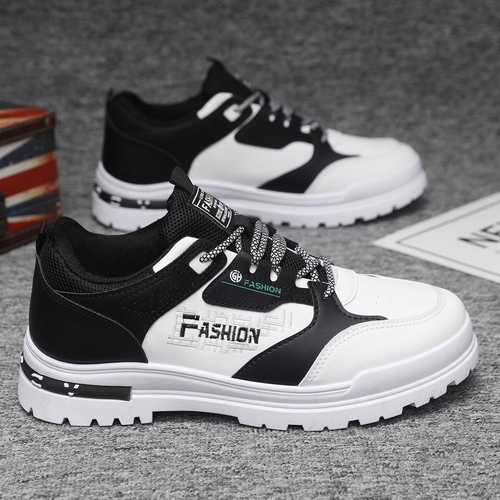 Winter new men's shoes leather waterproof and non-slip outdoor mountaineering sports shoes casual fashion versatile trend tooling shoes