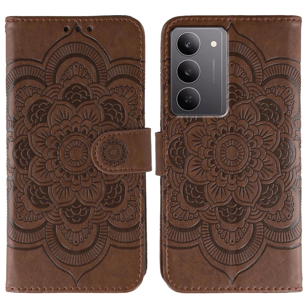 Dla Realme 14x (Indie) Etui 5G Skóra PU Wzór Mandala Portfel Pokrowiec na Telefon