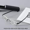 Far-sighted Glasses with Box Portable Business Women And Men Half-frame Eyeglasses Finished Optical-grade Hyperopia Eyewear Diopters To +4.0