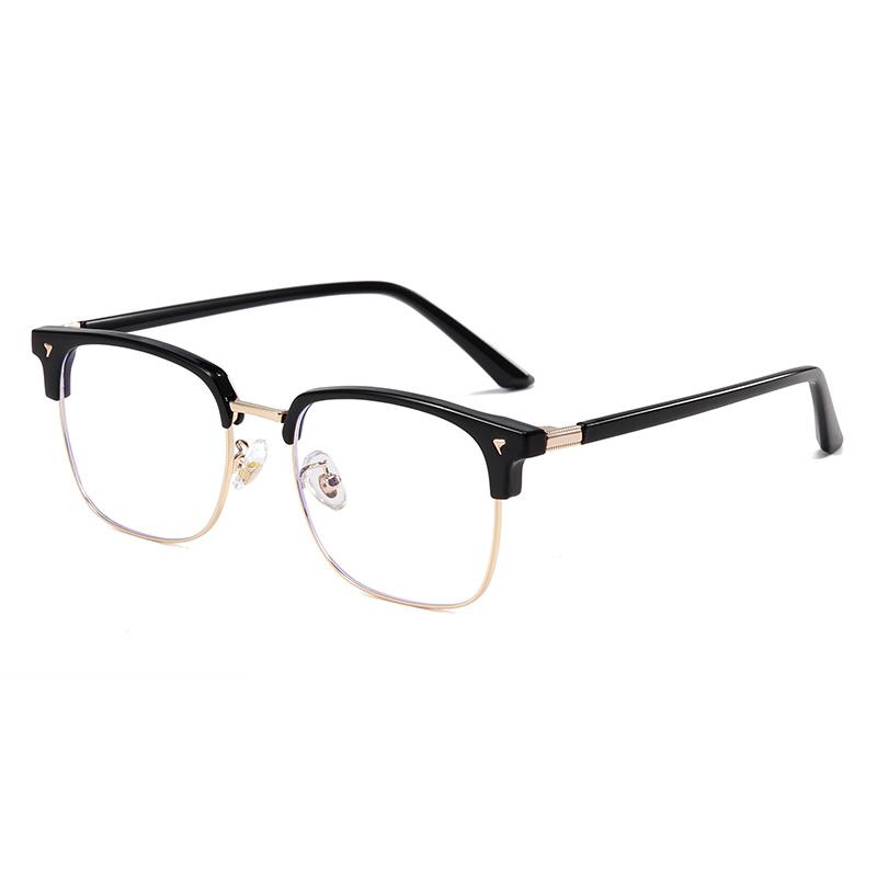 0 -0.5 -0.75 To -6.0 Half Frame  Anti Blue Rays Square Nearsighted Glasses For Women  Shortsighted Prescription Spectacles