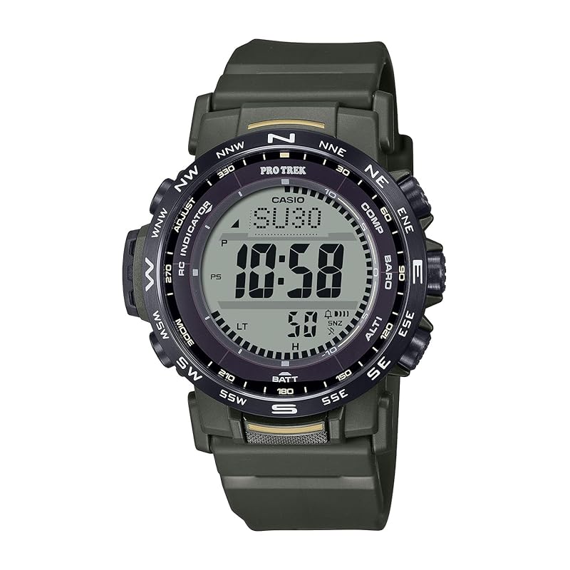 

[Casio] watch pro trek []Climber line radio solar Adopts biomass plastic PRW-35Y-3BJF men s khaki