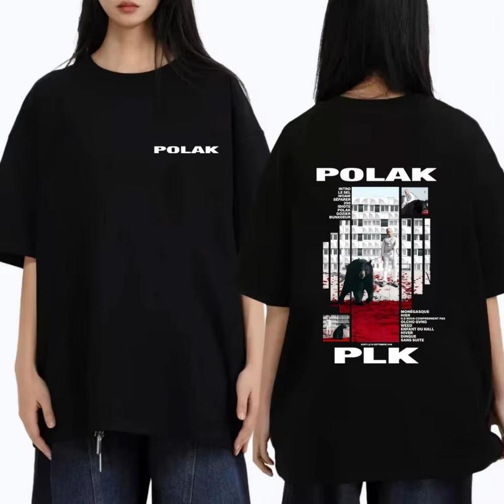 T-shirt Grafica Rapper Plk Polak Uomo Donna Moda Musica Pop Streetwear Donna Casual Cotone Stampa T-shirt Vintage Magliette Hip Hop